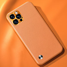 Coque Luxe Cuir Housse Etui A05 pour Apple iPhone 13 Pro Orange