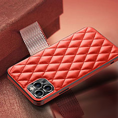 Coque Luxe Cuir Housse Etui A07 pour Apple iPhone 15 Pro Max Rouge