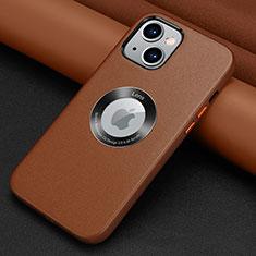 Coque Luxe Cuir Housse Etui A08 pour Apple iPhone 14 Marron