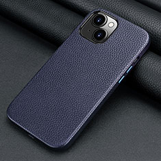 Coque Luxe Cuir Housse Etui A09 pour Apple iPhone 13 Mini Bleu