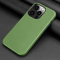 Coque Luxe Cuir Housse Etui A09 pour Apple iPhone 13 Pro Max Vert