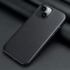 Coque Luxe Cuir Housse Etui A09 pour Apple iPhone 15 Noir