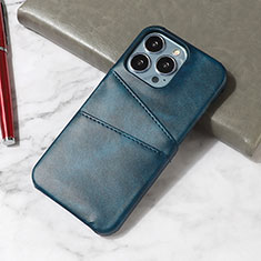 Coque Luxe Cuir Housse Etui A15 pour Apple iPhone 13 Pro Bleu