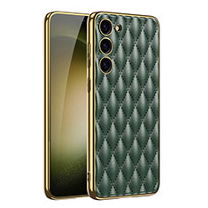 Coque Luxe Cuir Housse Etui AC1 pour Samsung Galaxy S21 5G Vert