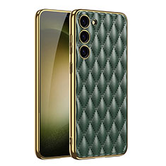 Coque Luxe Cuir Housse Etui AC1 pour Samsung Galaxy S22 5G Vert