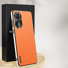 Coque Luxe Cuir Housse Etui AT1 pour Huawei Honor 50 5G Orange