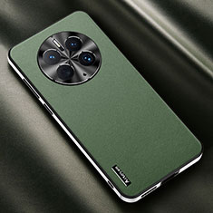 Coque Luxe Cuir Housse Etui AT1 pour Huawei Mate 50E Vert