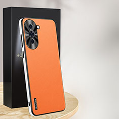 Coque Luxe Cuir Housse Etui AT1 pour Huawei Nova 10 Orange