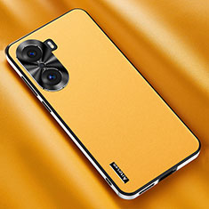 Coque Luxe Cuir Housse Etui AT2 pour Huawei Honor 60 5G Jaune