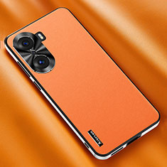 Coque Luxe Cuir Housse Etui AT2 pour Huawei Honor 60 Pro 5G Orange