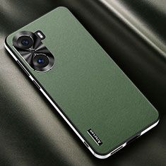 Coque Luxe Cuir Housse Etui AT2 pour Huawei Honor 60 Pro 5G Vert