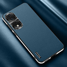 Coque Luxe Cuir Housse Etui AT2 pour Huawei Honor 80 Pro Flat 5G Bleu