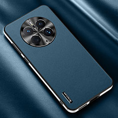 Coque Luxe Cuir Housse Etui AT2 pour Huawei Mate 50 Pro Bleu