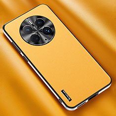 Coque Luxe Cuir Housse Etui AT2 pour Huawei Mate 50 Pro Jaune