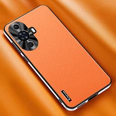 Coque Luxe Cuir Housse Etui AT2 pour Huawei Nova 11 Ultra Orange