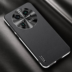 Coque Luxe Cuir Housse Etui AT2 pour Oppo Find X6 5G Noir