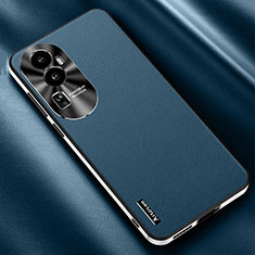 Coque Luxe Cuir Housse Etui AT2 pour Oppo Reno10 Pro+ Plus 5G Bleu