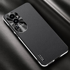 Coque Luxe Cuir Housse Etui AT2 pour Oppo Reno10 Pro+ Plus 5G Noir