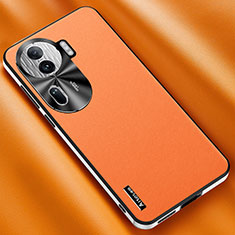 Coque Luxe Cuir Housse Etui AT2 pour Oppo Reno11 Pro 5G Orange