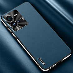 Coque Luxe Cuir Housse Etui AT2 pour Vivo iQOO 10 Pro 5G Bleu