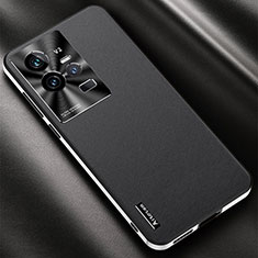 Coque Luxe Cuir Housse Etui AT2 pour Vivo iQOO 11 Pro 5G Noir