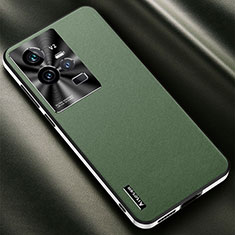 Coque Luxe Cuir Housse Etui AT2 pour Vivo iQOO 11 Pro 5G Vert