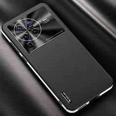 Coque Luxe Cuir Housse Etui AT2 pour Vivo X80 Pro 5G Noir