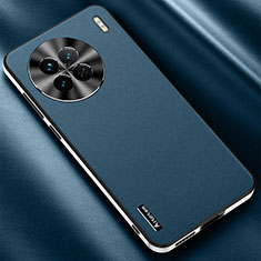 Coque Luxe Cuir Housse Etui AT2 pour Vivo X90 Pro 5G Bleu