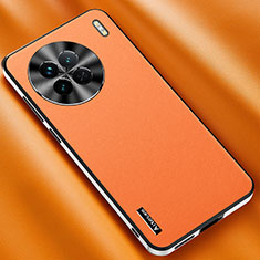 Coque Luxe Cuir Housse Etui AT2 pour Vivo X90 Pro 5G Orange