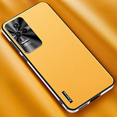 Coque Luxe Cuir Housse Etui AT2 pour Xiaomi Redmi K50 Pro 5G Jaune