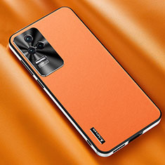 Coque Luxe Cuir Housse Etui AT2 pour Xiaomi Redmi K50 Pro 5G Orange