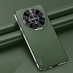 Coque Luxe Cuir Housse Etui AT3 pour Huawei Mate 60 Pro+ Plus Vert