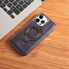 Coque Luxe Cuir Housse Etui avec Mag-Safe Magnetic Magnetique JD1 pour Apple iPhone 14 Pro Max Violet