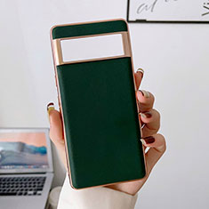 Coque Luxe Cuir Housse Etui B01H pour Google Pixel 6 5G Vert