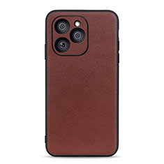 Coque Luxe Cuir Housse Etui B01H pour Huawei Honor 60 SE 5G Marron