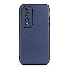 Coque Luxe Cuir Housse Etui B01H pour Huawei Honor 80 Pro 5G Bleu