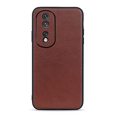 Coque Luxe Cuir Housse Etui B01H pour Huawei Honor 80 Pro 5G Marron