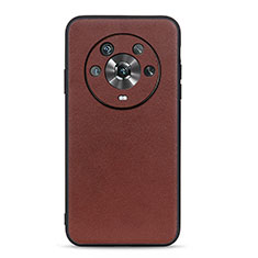 Coque Luxe Cuir Housse Etui B01H pour Huawei Honor Magic4 5G Marron