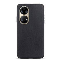 Coque Luxe Cuir Housse Etui B01H pour Huawei P50 Noir