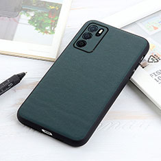 Coque Luxe Cuir Housse Etui B01H pour Oppo A16s Vert