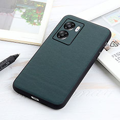 Coque Luxe Cuir Housse Etui B01H pour Oppo A57 5G Vert