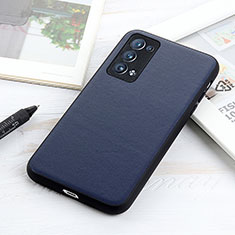 Coque Luxe Cuir Housse Etui B01H pour Oppo Reno6 Pro 5G Bleu