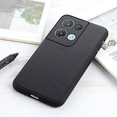 Coque Luxe Cuir Housse Etui B01H pour Oppo Reno9 Pro 5G Noir