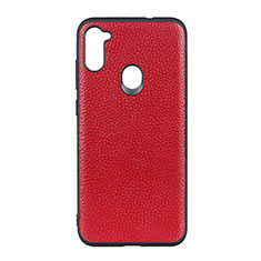 Coque Luxe Cuir Housse Etui B01H pour Samsung Galaxy A11 Rouge