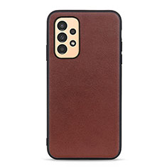 Coque Luxe Cuir Housse Etui B01H pour Samsung Galaxy A13 4G Marron