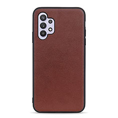 Coque Luxe Cuir Housse Etui B01H pour Samsung Galaxy A32 5G Marron