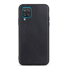 Coque Luxe Cuir Housse Etui B01H pour Samsung Galaxy F12 Noir