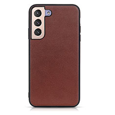 Coque Luxe Cuir Housse Etui B01H pour Samsung Galaxy S21 FE 5G Marron