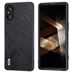 Coque Luxe Cuir Housse Etui B01H pour Sony Xperia 5 V Noir