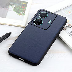 Coque Luxe Cuir Housse Etui B01H pour Vivo T1 5G Bleu